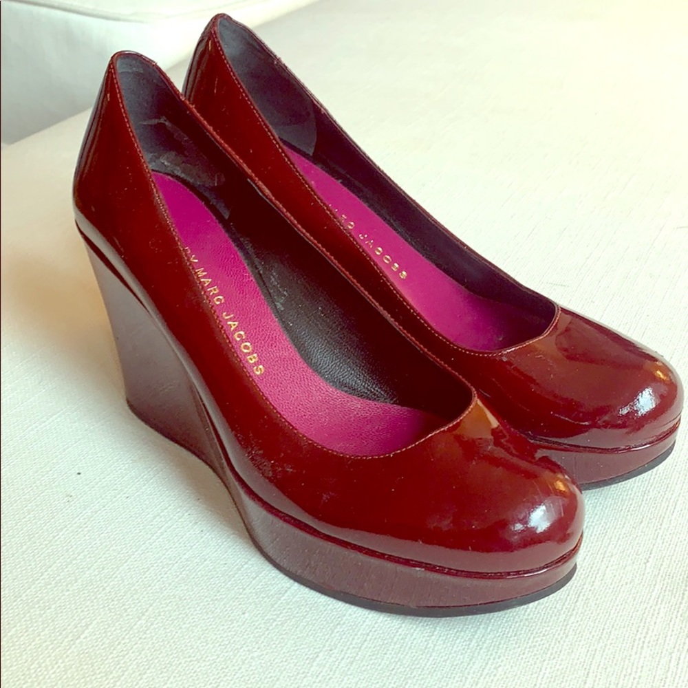 Cranberry Wedge Platforms